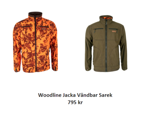 Woodline Jacka Vändbar Sarek 795 kr str. L